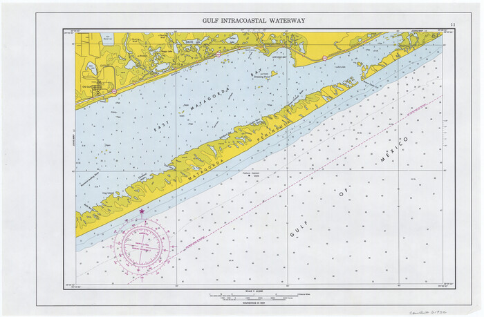 61932, Maps of Gulf Intracoastal Waterway, Texas - Sabine River to the Rio Grande and connecting waterways including ship channels, General Map Collection