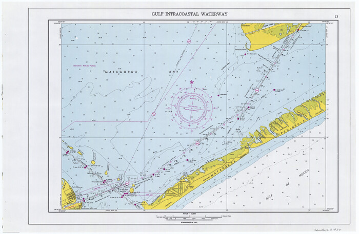 61934, Maps of Gulf Intracoastal Waterway, Texas - Sabine River to the Rio Grande and connecting waterways including ship channels, General Map Collection