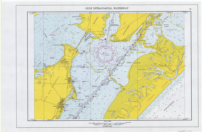 61937, Maps of Gulf Intracoastal Waterway, Texas - Sabine River to the Rio Grande and connecting waterways including ship channels, General Map Collection