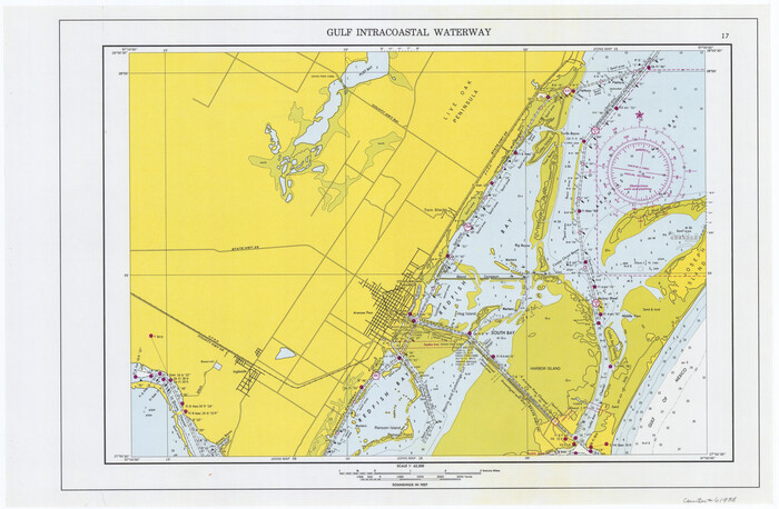 61938, Maps of Gulf Intracoastal Waterway, Texas - Sabine River to the Rio Grande and connecting waterways including ship channels, General Map Collection