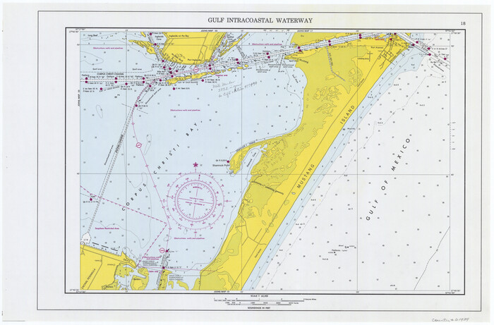 61939, Maps of Gulf Intracoastal Waterway, Texas - Sabine River to the Rio Grande and connecting waterways including ship channels, General Map Collection