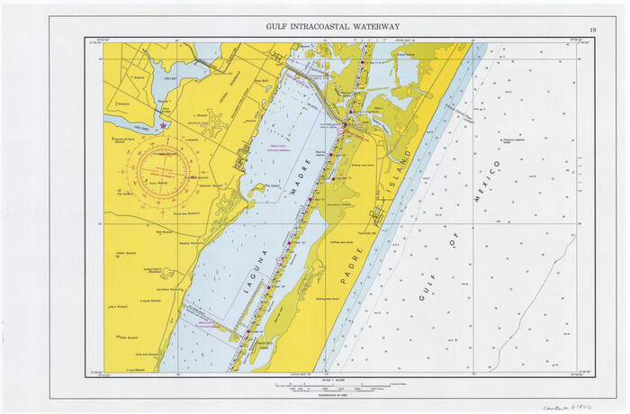 61940, Maps of Gulf Intracoastal Waterway, Texas - Sabine River to the Rio Grande and connecting waterways including ship channels, General Map Collection
