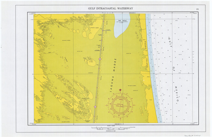 61944, Maps of Gulf Intracoastal Waterway, Texas - Sabine River to the Rio Grande and connecting waterways including ship channels, General Map Collection
