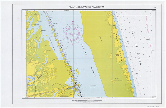 61947, Maps of Gulf Intracoastal Waterway, Texas - Sabine River to the Rio Grande and connecting waterways including ship channels, General Map Collection