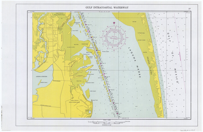 61948, Maps of Gulf Intracoastal Waterway, Texas - Sabine River to the Rio Grande and connecting waterways including ship channels, General Map Collection