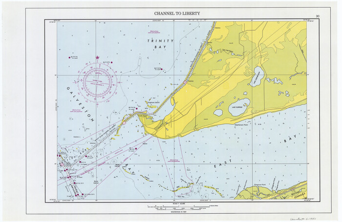 61951, Maps of Gulf Intracoastal Waterway, Texas - Sabine River to the Rio Grande and connecting waterways including ship channels, General Map Collection