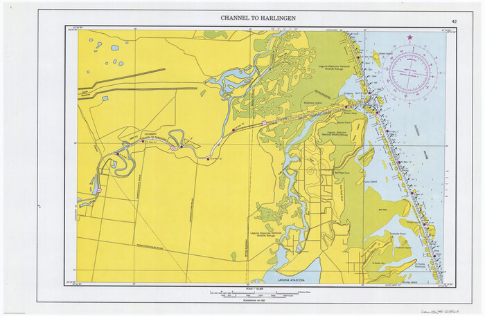 61963, Maps of Gulf Intracoastal Waterway, Texas - Sabine River to the Rio Grande and connecting waterways including ship channels, General Map Collection