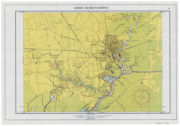 61968, Maps of Gulf Intracoastal Waterway, Texas - Sabine River to the Rio Grande and connecting waterways including ship channels, General Map Collection
