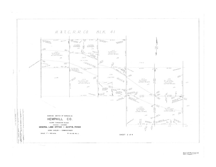 6197, Hemphill County Rolled Sketch 17, General Map Collection