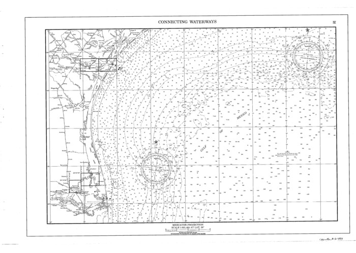61987, Maps of Gulf Intracoastal Waterway, Texas - Sabine River to the Rio Grande and connecting waterways including ship channels, General Map Collection