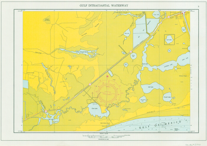 61990, Maps of Gulf Intracoastal Waterway, Texas - Sabine River to the Rio Grande and connecting waterways including ship channels, General Map Collection