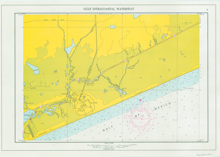 61991, Maps of Gulf Intracoastal Waterway, Texas - Sabine River to the Rio Grande and connecting waterways including ship channels, General Map Collection