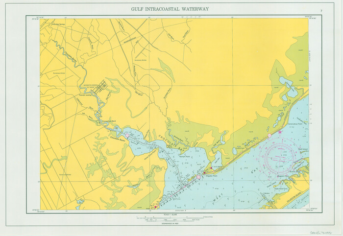 61994, Maps of Gulf Intracoastal Waterway, Texas - Sabine River to the Rio Grande and connecting waterways including ship channels, General Map Collection