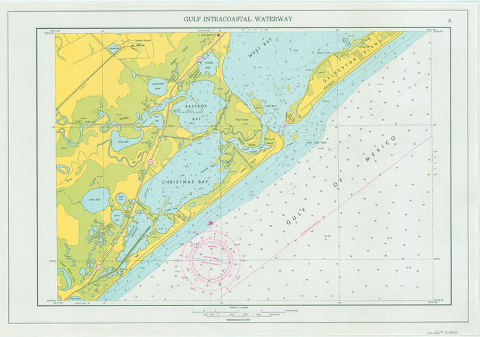 61995, Maps of Gulf Intracoastal Waterway, Texas - Sabine River to the Rio Grande and connecting waterways including ship channels, General Map Collection