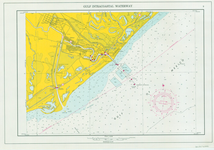 61996, Maps of Gulf Intracoastal Waterway, Texas - Sabine River to the Rio Grande and connecting waterways including ship channels, General Map Collection