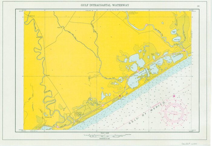 61997, Maps of Gulf Intracoastal Waterway, Texas - Sabine River to the Rio Grande and connecting waterways including ship channels, General Map Collection