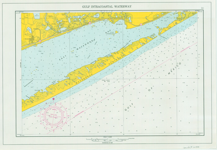 61998, Maps of Gulf Intracoastal Waterway, Texas - Sabine River to the Rio Grande and connecting waterways including ship channels, General Map Collection