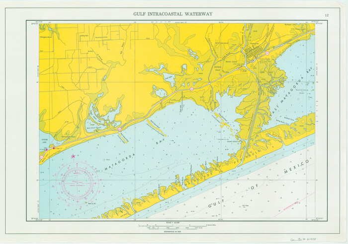 61999, Maps of Gulf Intracoastal Waterway, Texas - Sabine River to the Rio Grande and connecting waterways including ship channels, General Map Collection
