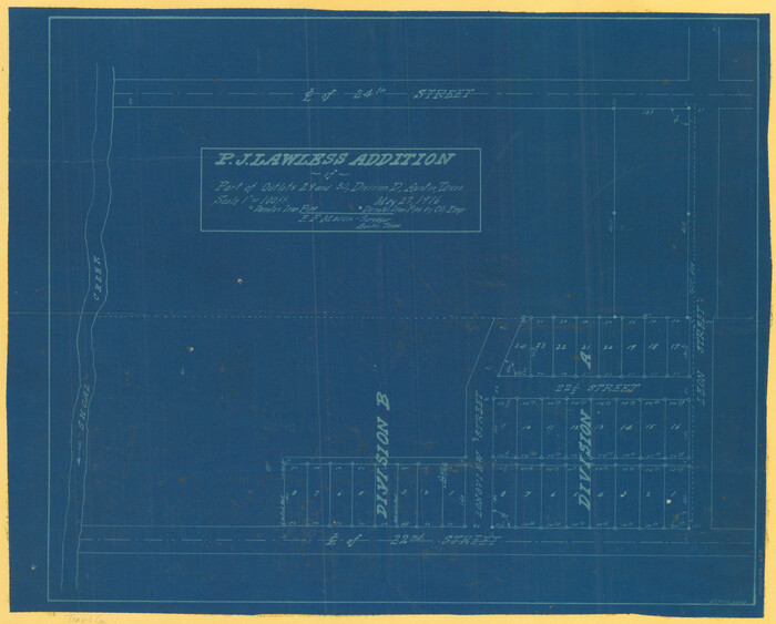 620, P.J. Lawless Addition of part of Outlots 29 and 30, Division D, Austin, Texas, Maddox Collection