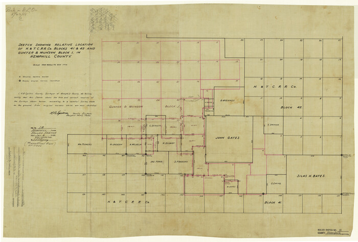 6200, Hemphill County Rolled Sketch 18, General Map Collection