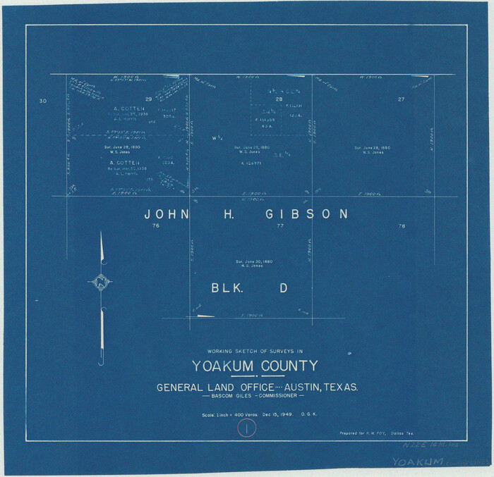 62023, Yoakum County Working Sketch 1, General Map Collection