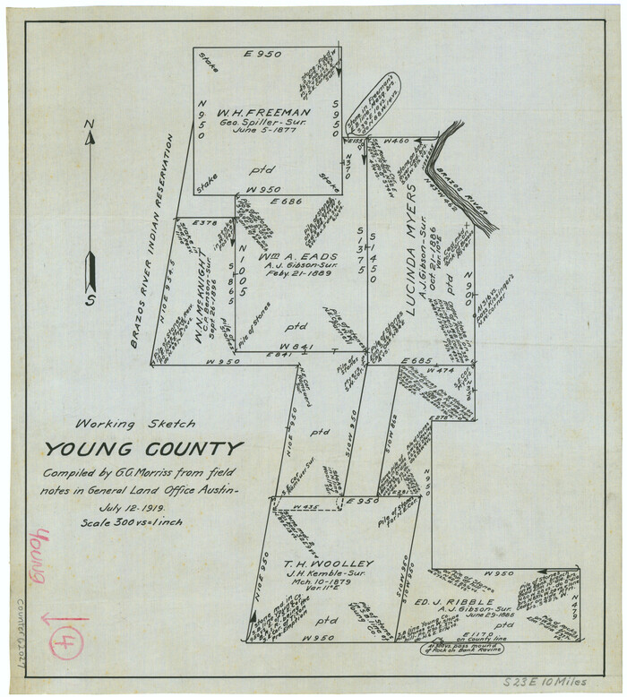 62027, Young County Working Sketch 4, General Map Collection