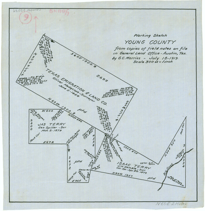 62029, Young County Working Sketch 6, General Map Collection