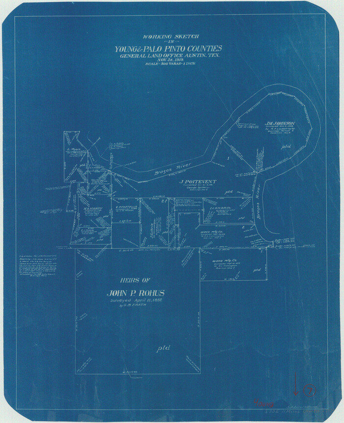 62030, Young County Working Sketch 7, General Map Collection