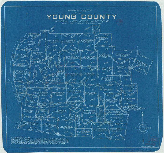 62035, Young County Working Sketch 12, General Map Collection