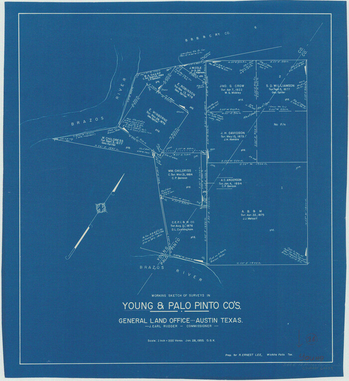 62039, Young County Working Sketch 16, General Map Collection
