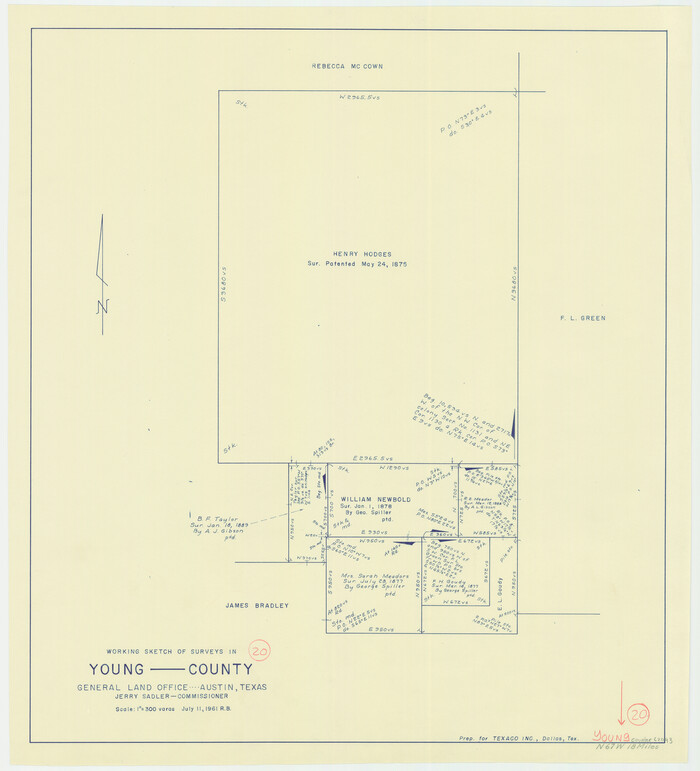 62043, Young County Working Sketch 20, General Map Collection