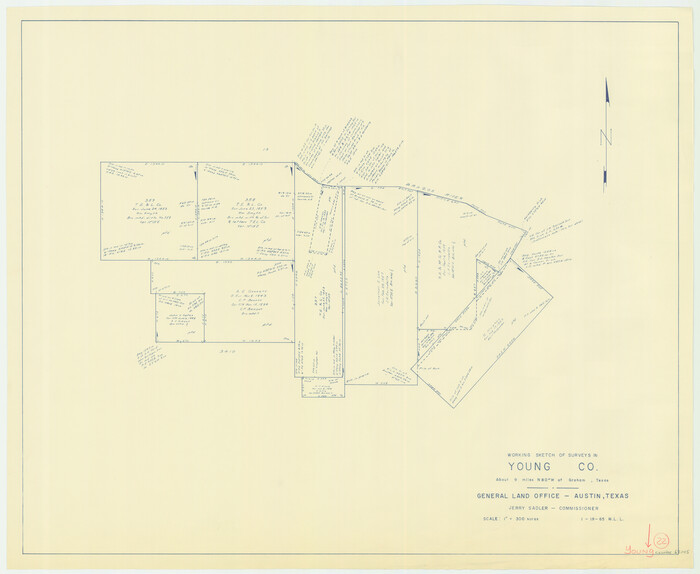 62045, Young County Working Sketch 22, General Map Collection