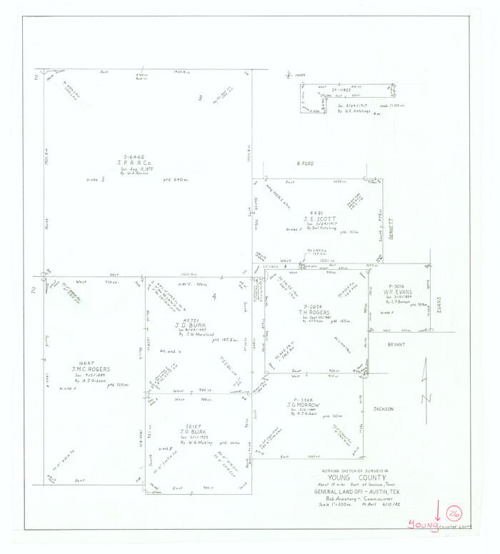 62049, Young County Working Sketch 26, General Map Collection