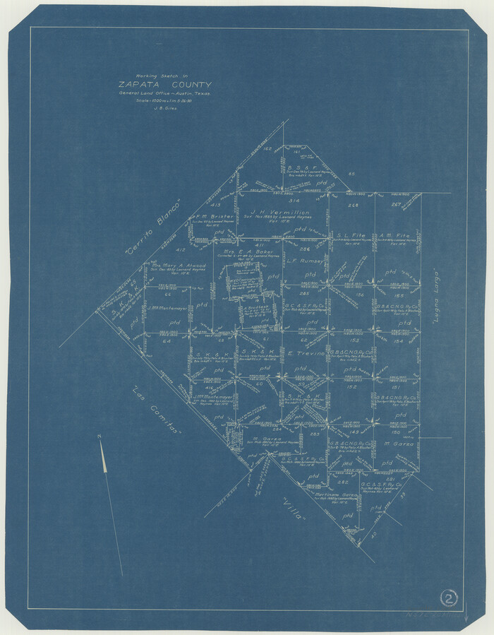 62053, Zapata County Working Sketch 2, General Map Collection