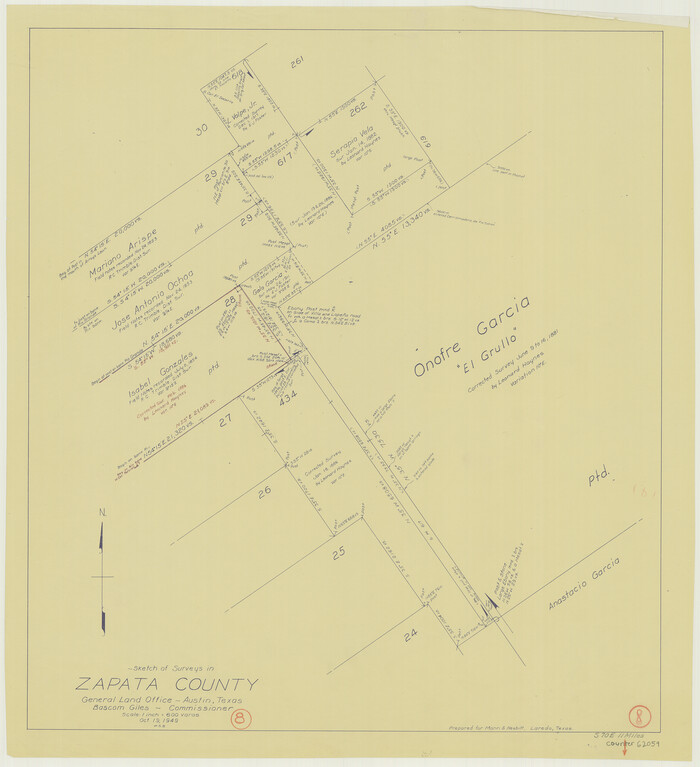 62059, Zapata County Working Sketch 8, General Map Collection