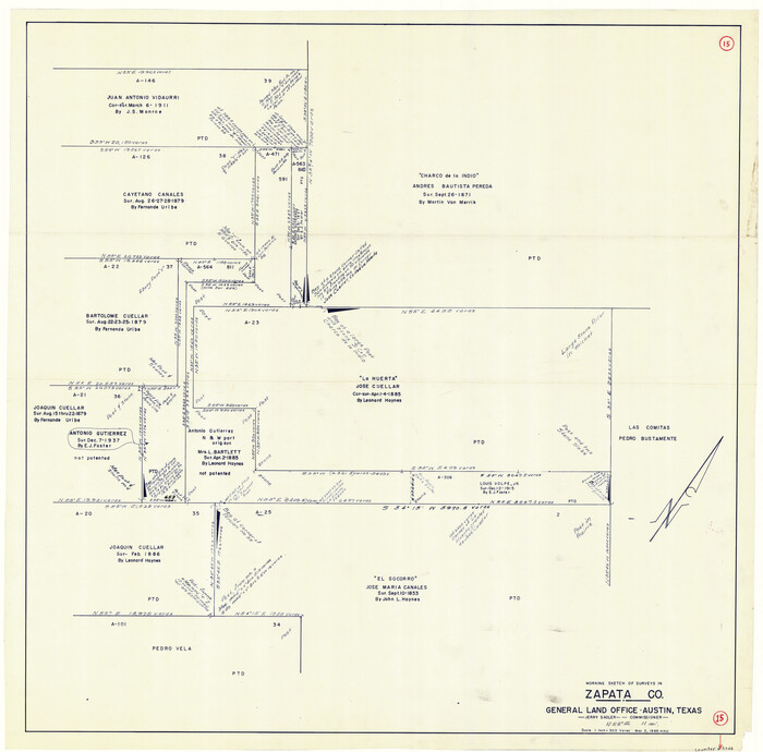 62066, Zapata County Working Sketch 15, General Map Collection