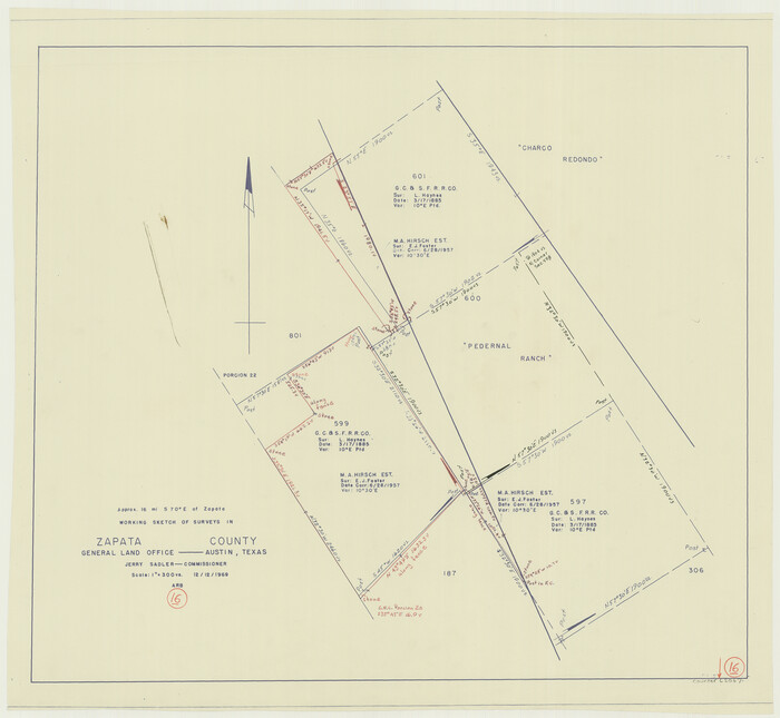 62067, Zapata County Working Sketch 16, General Map Collection