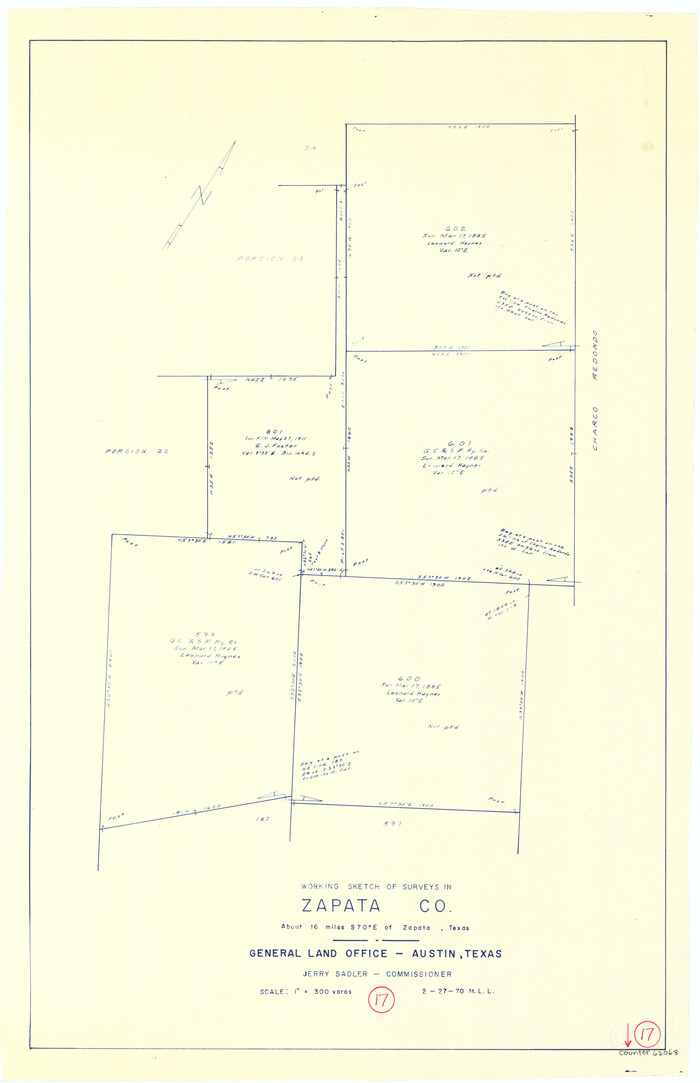 62068, Zapata County Working Sketch 17, General Map Collection
