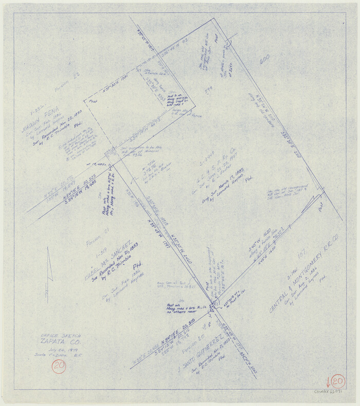 62071, Zapata County Working Sketch 20, General Map Collection