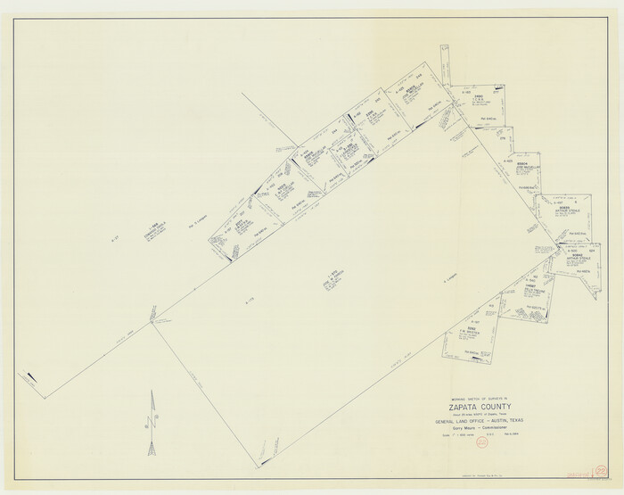 62073, Zapata County Working Sketch 22, General Map Collection
