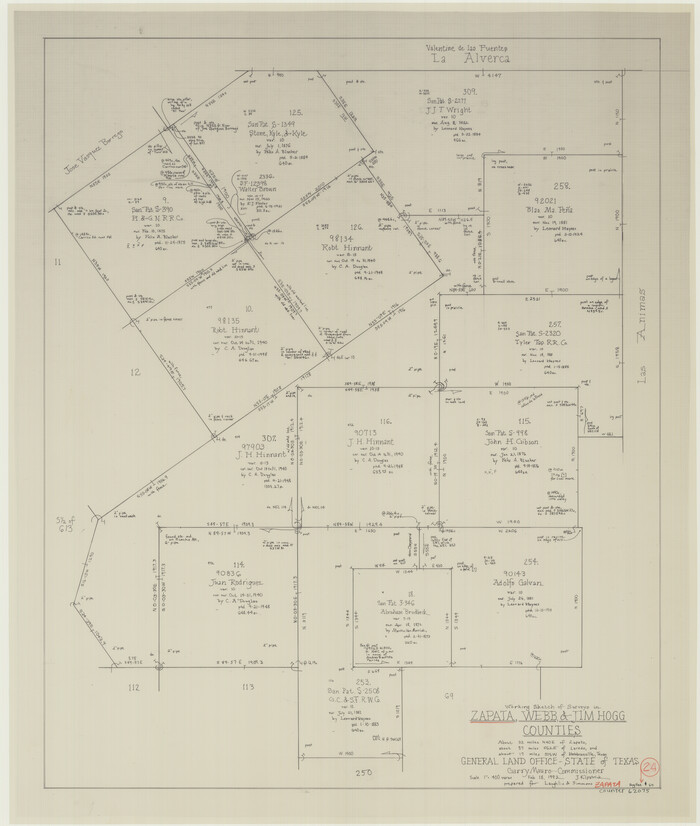 62075, Zapata County Working Sketch 24, General Map Collection