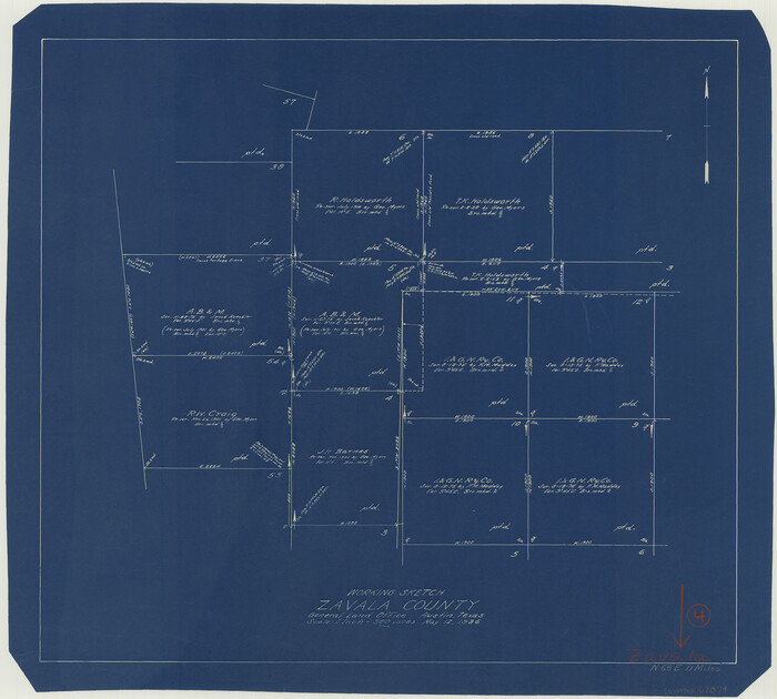 62079, Zavala County Working Sketch 4, General Map Collection