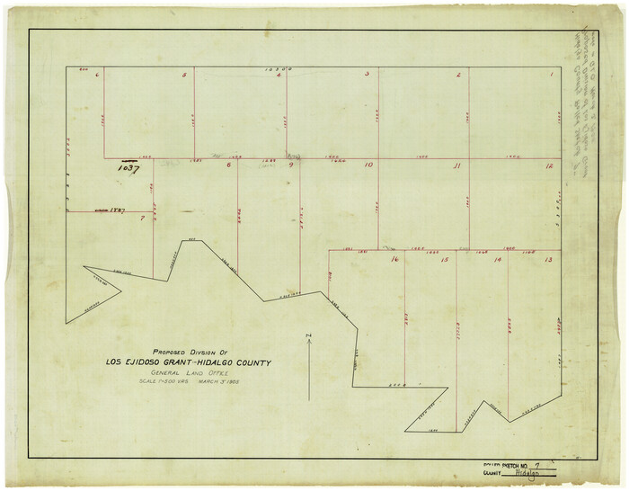 6208, Hidalgo County Rolled Sketch 7, General Map Collection