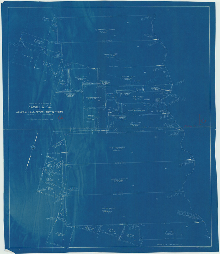 62084, Zavala County Working Sketch 9, General Map Collection