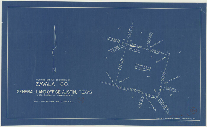 62086, Zavala County Working Sketch 11, General Map Collection