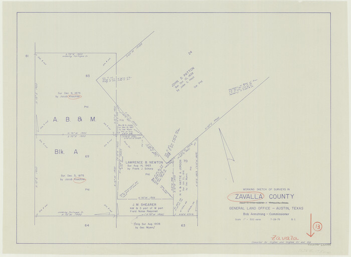 62088, Zavala County Working Sketch 13, General Map Collection