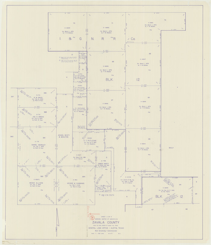 62095, Zavala County Working Sketch 20, General Map Collection