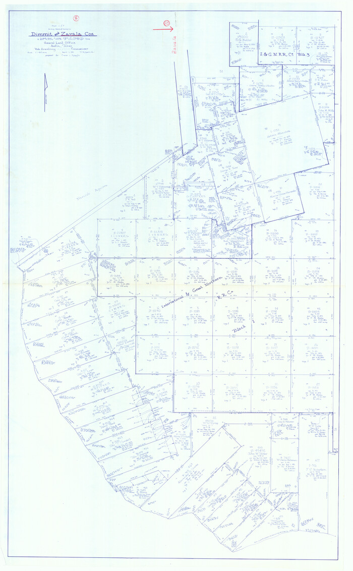 62097, Zavala County Working Sketch 22, General Map Collection