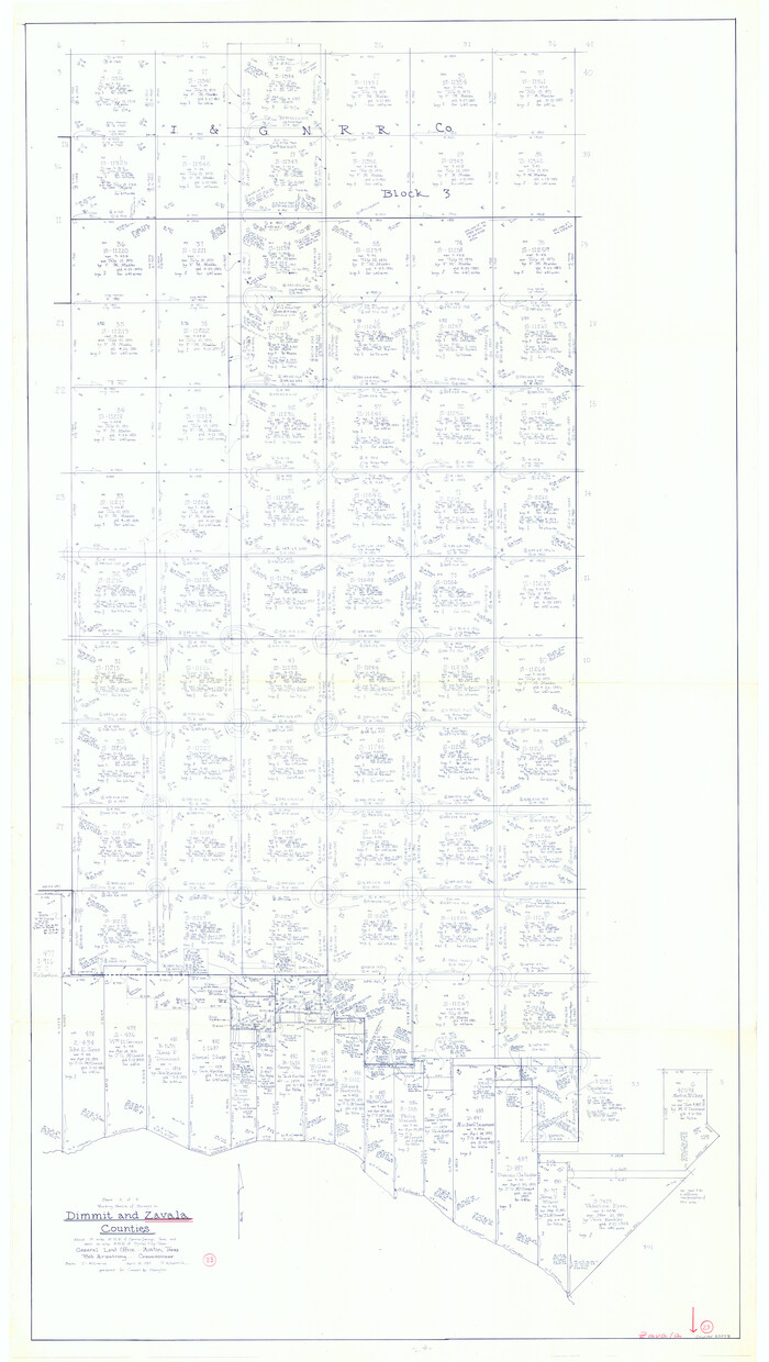 62098, Zavala County Working Sketch 23, General Map Collection