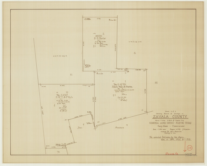 62101, Zavala County Working Sketch 26, General Map Collection